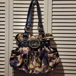 Kathy Van Zeeland Should Bag Purple/Green/Blue Flower Mix